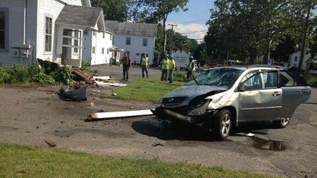 Car hits gas main