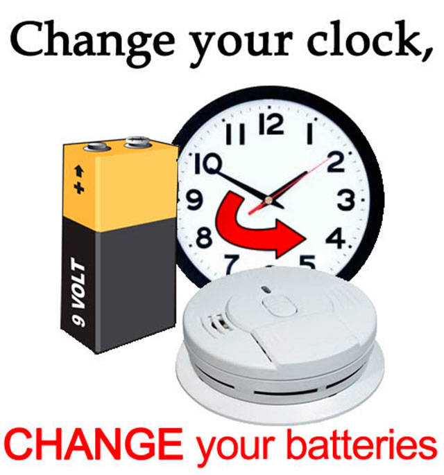 Change your clocks. Check your smoke alarms!